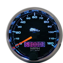 AUTO METER 19340 Gauge Speedometer (Pro-Cycle Gauge, Speedo, 2 5/8", 120 Mph, Elec, Black, Pro-Cycle)