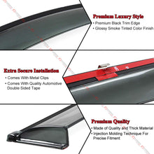 Fits for 2019-2020 Nissan Altima Premium Black Trim Clip-on Window Visor Rain Guard Deflector