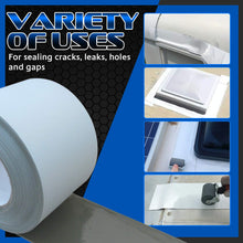 New: RV Roof Sealant Tape — 4 inch x 20 feet — Weatherproof Rubber Permanent Repair Roofing Tape for RV, Boat, Truck, Window, and Camper Roof Leaks