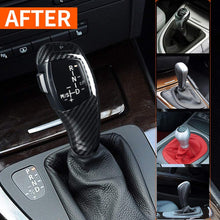 Qii lu LHD Automatic LED Gear Shift Knob, F30 Style Gear Shift Knob Retrofit Kit for E46 E60 E61(Carbon Fiber Texture)
