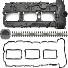 Engine Valve Cover Kit with Oil Cap & Gasket & Spark Plug Seals & Bolts Compatible with BMW 2011-2014 135i 335i 535i xDrive 640i 740i X3 X5 Engine N55 2.0L 2.5L 3.0L 4.4L 6.0L Part# 11127570292