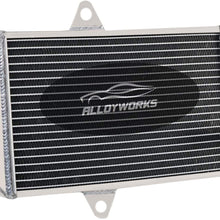 ALLOYWORKS Oversized Aluminum Radiator For 1987-2007 Yamaha Banshee YFZ350 YFZ 350 2 Row Core