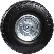 MaxxHaul 50501 Diameter 10" Flat Free All Purpose Tire with 5/8" Ball Bearing Axle Bore Dia, Black
