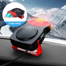 Portable Car Heater, 2 in 1 Fast Heating Car Heater with Heating Cooling Defroster Defogger Automobile Windscreen Fan 12V 150W, 3-Outlet Plug Adjustable Thermostat in Cigarette Lighter (Black red)
