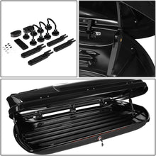 DNA MOTORING PT-ZTL-8130-BK Roof Top Cargo Box + Pair Aluminum Cross Bar