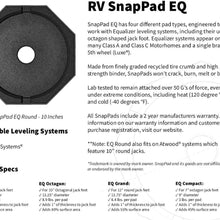 SnapPad EQ Permanently Attached RV Leveling Jack Pad for Equalizer Landing Feet (Grand 4-Pack)