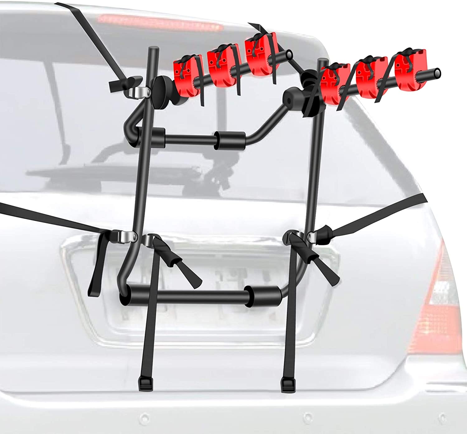 Walmann Bike Car Racks 3 Bike Carrier for Car Bicycle Rack Fits Most Cars, Sedans, Hatchbacks, Minivans and SUVs, Bike Rack Trunk Mount(2021 Upgraded)