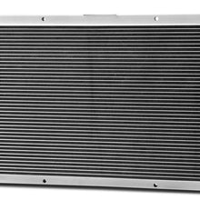 CoolingCare For 1967-1972 Chevy&GMC C/K Series 10 20 30 Pickup Truck Suburban, 3 Row Core Aluminum Radiator w/Shroud Fans