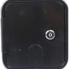 RV Camper Trailer Motorhome Power Cord Hatch Electrical Access Door (Black-1801LB)