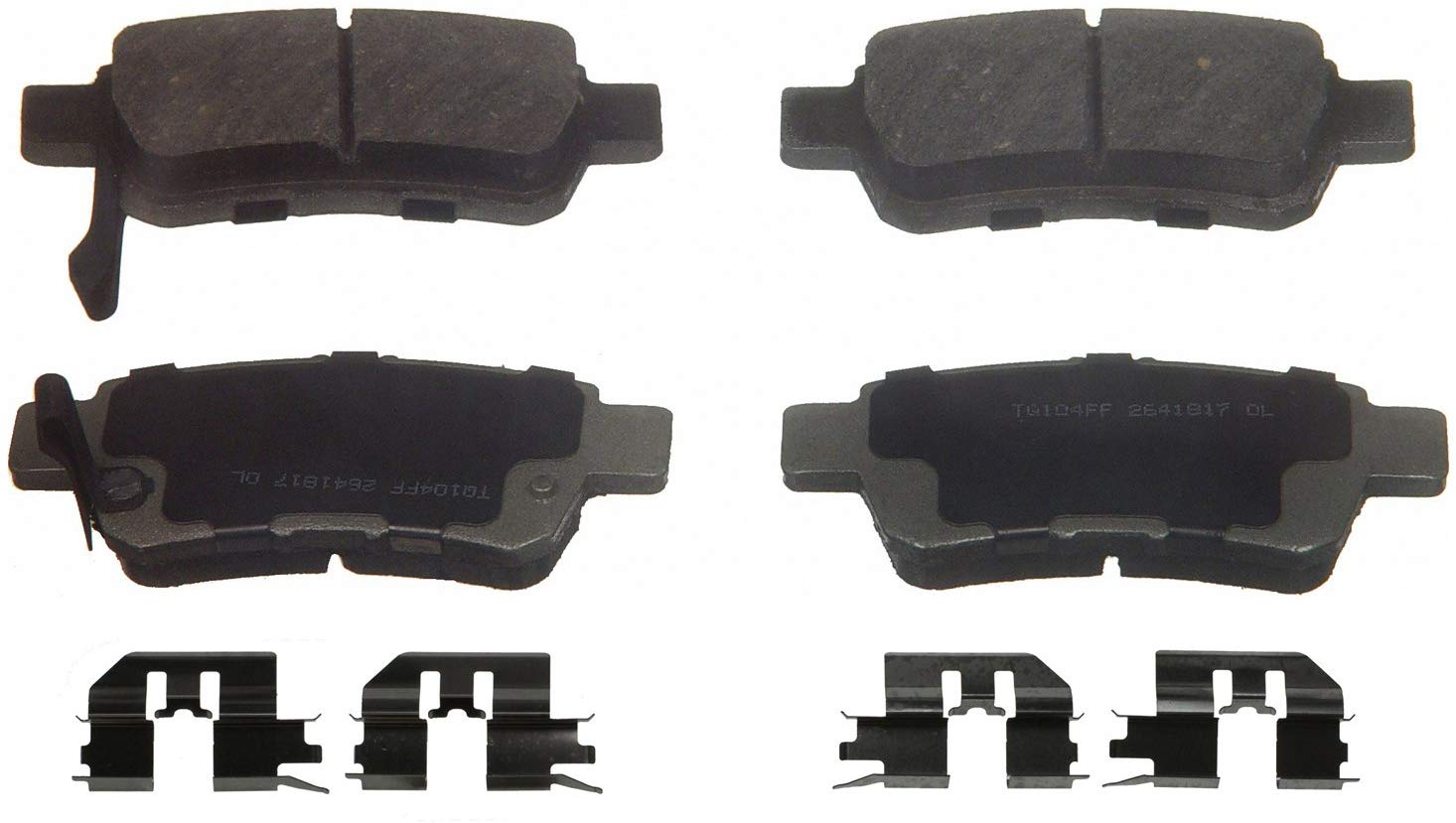 Wagner ThermoQuiet PD1088 Ceramic Disc Pad Set With Installation Hardware, Rear