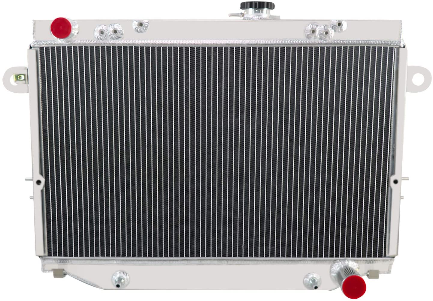 ALLOYWORKS 4 Row Full Aluminum Radiator compatible with 1998-2007 Toyota Land Cruiser HDJ100R FZJ105R HZJ105R 4.2L/1HZ AT/MT
