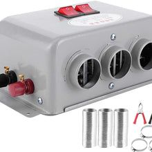 ROSEBEAR 12V Car Heater 3 Hole 600W‑800W Winter Fast Heating Warmer Frost Removing Accessories Low Noise