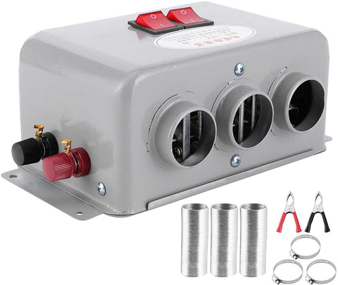 ROSEBEAR 12V Car Heater 3 Hole 600W‑800W Winter Fast Heating Warmer Frost Removing Accessories Low Noise