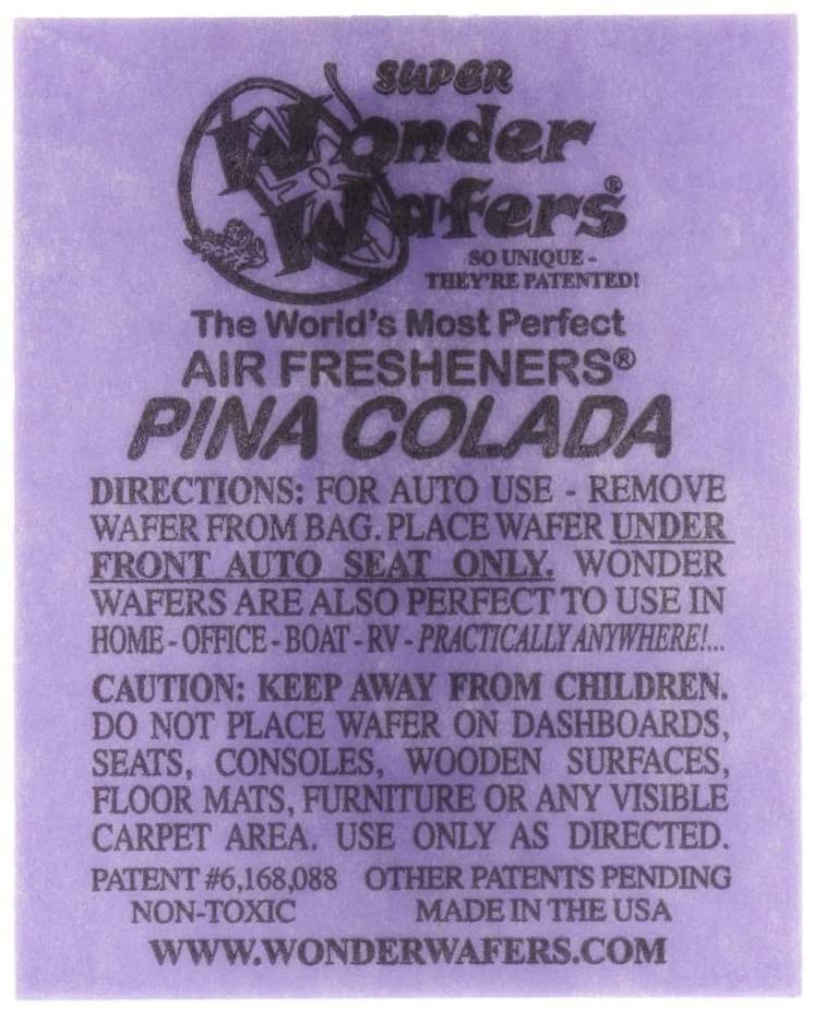 Wonder Wafers 25 CT Individually Wrapped Pina Colada Air Fresheners