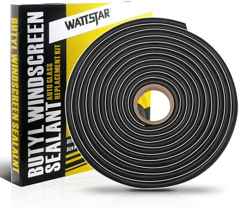 wattstar Headlight Restoration Kit Butyl Rope,About 15 FT(4.75m) Headlight Sealant Butyl Tape,Black Windshield Sealant, Rubbber for Headlight,RV,Windshield,Windows,Doors.…