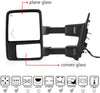 Perfit Zone TOWING MIRROR PAIR SET Replacement For 1999-2007 F250/F350/F450/F550 Super Duty, 01-05 Excursion Extendable Smoke Power Heated with Signal Light Side Mirrors