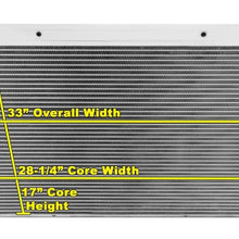 3 Row Radiator, Aluminum & 2-14" Fans for Chevy Blazer,Jimmy,C/K Series Pickup Trucks,Suburban. Engines:See Description Below.Radiator by Champion,Part#369.