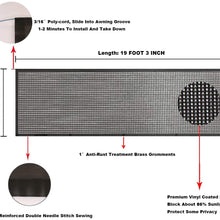 Tentproinc RV Awning Sun Shade 8'X15'3'' Black Mesh Screen Sunshade UV Blocker Complete Kits - 3 Years Limited Warranty