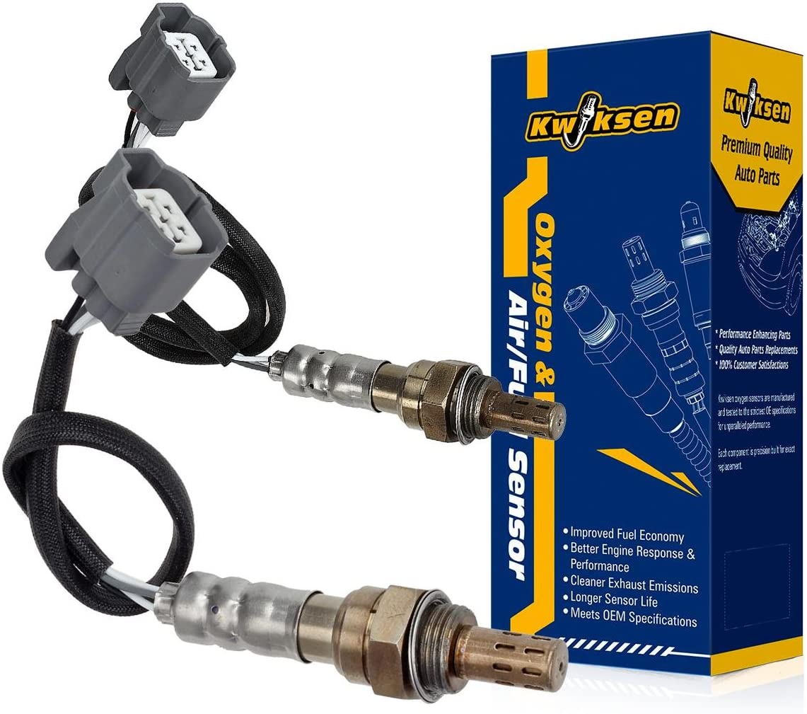 Kwiksen 2Pcs Heated Oxygen O2 Sensor 234-4621 234-4122 Upstream & Downstream Replacement for Honda Civic 1.7L D17A2 Engine Only 2001 2002 2003 Compatible with Acura EL Base - 1.7L 2001 2002 2003