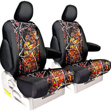 Front Seats: ShearComfort Custom Moon Shine Seat Covers for Toyota Corolla (2020-2020) in Toxic Camo Solid for Sport Buckets w/Adjustable Headrests (Hatchback Only)