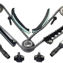 BETTERCLOUD VVT Timing Chain Kit W/Camshaft Phasers (LH & RH),Water Pump,Timing Cover Gasket Set, Pair VCT Camshaft Timing Solenoid Valve Fit for 04-08 Ford 5.4L