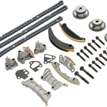 Timing Chain Kit with Tensioner Guide Rail Sprocket | for Buick Enclave Lacrosse Cadillac CTS SRX Chevy Equinox Malibu Traverse GMC Acadia Pontiac Saturn & More | Replaces# 9-0753S