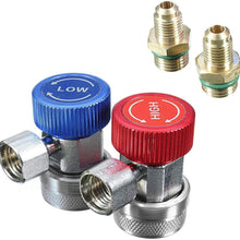 YFJLOVE YUFENGJIAO 1Sets Auto Adjustable Quick Coupler Air Conditioning AC R134A Coupler Connector Adapter Fit for Air Conditioner