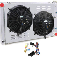 CoolingCare 3 Row Radiator+ Louver Shroud+ 2x12"Fans for 1970-85 Chevy C/K/G Series, Blazer/Camaro Multiple Models