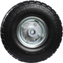 MaxxHaul 50501 Diameter 10" Flat Free All Purpose Tire with 5/8" Ball Bearing Axle Bore Dia, Black