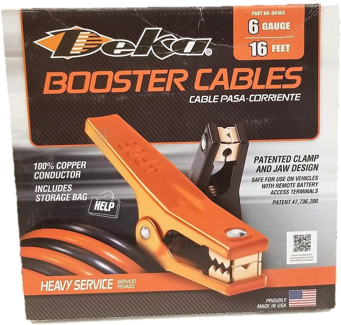 East Penn Extra Heavy-Duty Booster Cables - 16' 6 Gauge (00169)