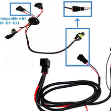 Xotic Tech 1 Set H1 H3 H7 H11 9005 9006 HB4 Xenon Lights Conversion Kit Relay Wire Harness Adapter Wiring