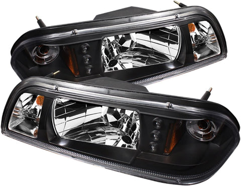 Spyder Auto 333-FM87-1PC-LED-BK Crystal Headlight
