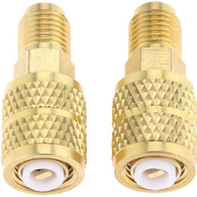 WENJING Be Quiet Mall 2Pcs R410a Straight Adapter 5/16" SAE Female 1/4" SAE Male Charging Hose to Vacuum Pump for Mini Split Air Conditioners