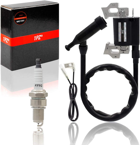 1PZ WK1-F01 Premium Ignition Coil Spark Plug for Honda Gx110 Gx120 Gx140 Gx160 Gx200 5.5hp 6.5hp Engine Generator Rototiller 4589693/7988801 30500-ZE1-033 30500-ZE1-063 440-105
