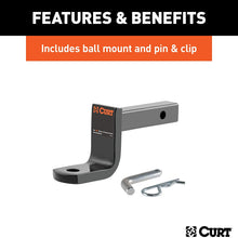 CURT- 121423 Class 2 Trailer Hitch with Ball Mount, 1-1/4-Inch Receiver for Select Jeep Renegade