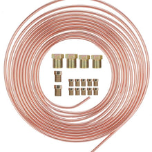 SHINEHOME 25 Ft. 3/16" Brake Line Tubing Coil Roll with Fittings Plugs Fuel Line Tube Coil Transmission Line Tube Coil