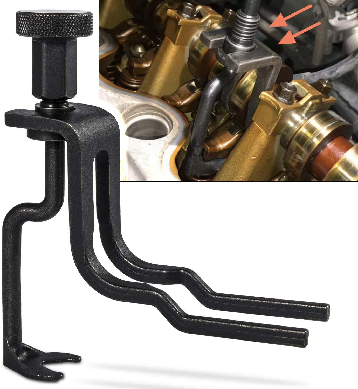 Similar to OTC 6684, Valve Spring Compressor Tool, Rotunda 303-1039 fits for Ford Camshaft, Valve Seal, Retainer and Compression of Valve Springs in 4.6L 5.4L 6.8L 3V Engine