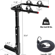 AA Products 2 Bike Rack Platform Hitch Mount Rack Foldable Bicycle Rack for Cars, Trucks, SUV's and Minivans, Fits 2'' Hitch Receiver