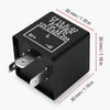 AggAuto 3 Pin CF13 Electronic LED Flasher Relay Fix Car Motorcycle Turn Signal Light Bulbs Automotive Relay 12V DC 0.02-20A