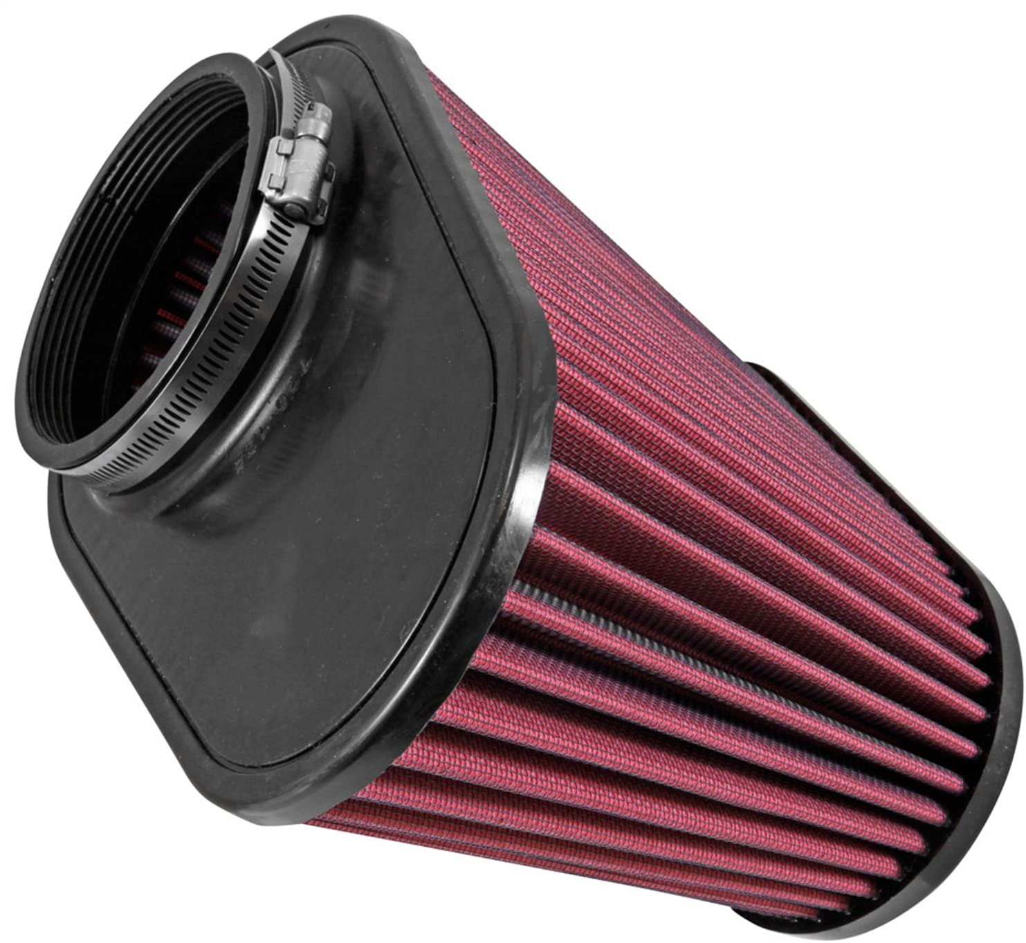 Airaid 721-128 Universal Clamp-On Air Filter: Oval Tapered; 4.5 Inch (114 mm) Flange ID; 7.375 Inch (187 mm) Height; 11.5 x 7 Inch (292 mm x 178 mm) Base; 9 x 4.5 Inch (229 mm x114 mm) Top