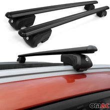 OMAC Auto Exterior Accessories Roof Rack Cross Bars | Adjustable Aluminum Black Cargo Carrier Rooftop Luggage Crossbars Fits Audi e-tron 2019-2021