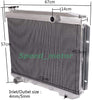 Blitech 3 Rows All Aluminum Radiator Replacement Compatible with 1957 1958 1959 Ford Fairlane Ranchero/Mercury Edsel V8