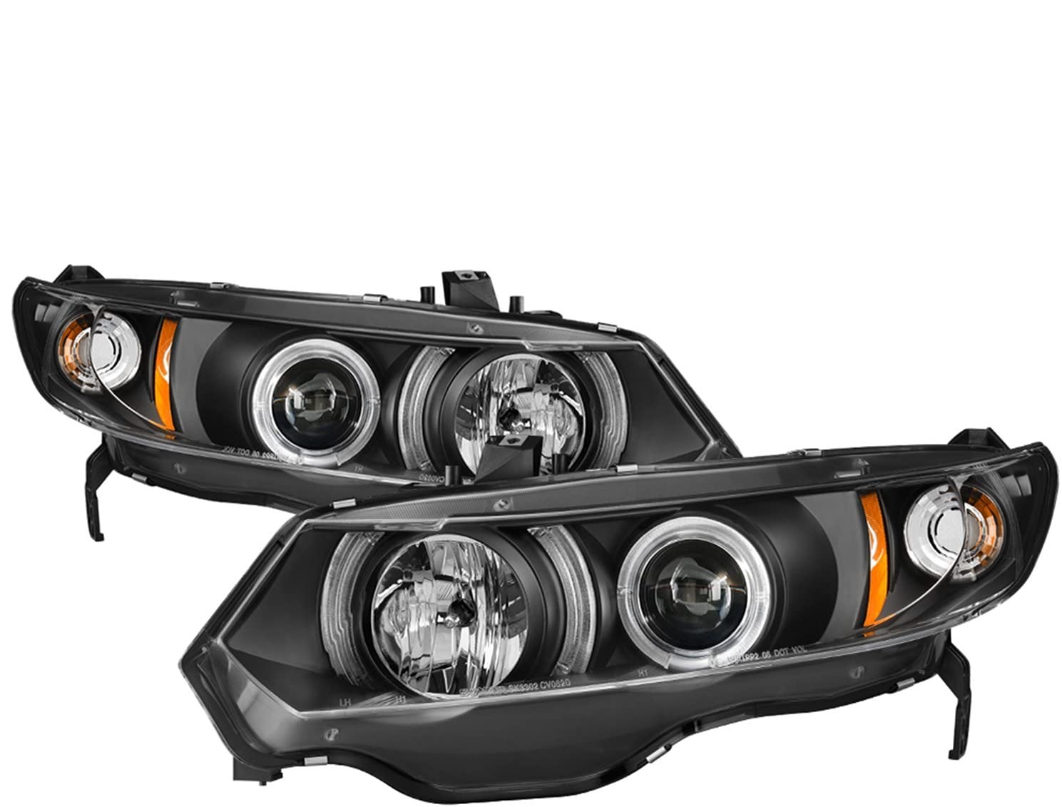 Spyder Auto 5010780 LED Halo Projector Headlights Black/Clear