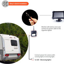 Yuwei Digital Wireless Backup Camera System,YW-77214 Dual HD 720P Camera Wireless Reverse System with Night Vision and Wide Viewing Angles, 7inch Wireless Monitor Split Screen for Trailer, RVs, Ca