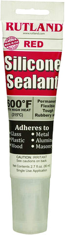 Rutland 600-Degree RTV Silicone Seal Tube, 2.7-Ounce, Super Red