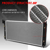 2537 OE Style Aluminum Core Cooling Radiator Replacement for Chevy Silverado Suburban Sierra Sierra 2500 3500 AT 01-02