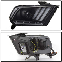 Spyder PRO-YD-FM13HID-BK Black Sequential Turn Signal Projector Headlights for 13-14 Ford Mustang
