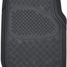 BDK MaxDuty Rubber Floor Mat for Car, SUV,Van & Truck - Super Heavy Duty Rubber , Trim to Fit & 3 Piece (Tan)