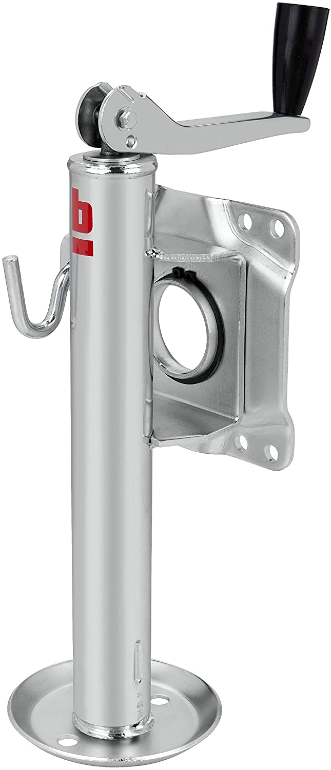 bROK Products 15936 Side Mount Top Wind Trailer Jack with Footplate - 1000 lb.