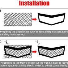 uxcell 40x13 Inch Car Grille Mesh Aluminum Alloy Sheet Grid Universal Bumper Rhombic Hole 10x20mm Black